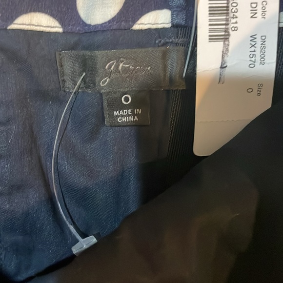 NWT J.crew women’s blue & white polka dot strapless maxi dress with bow detail. - Picture 5 of 14